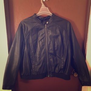 Black pleather Moto jacket